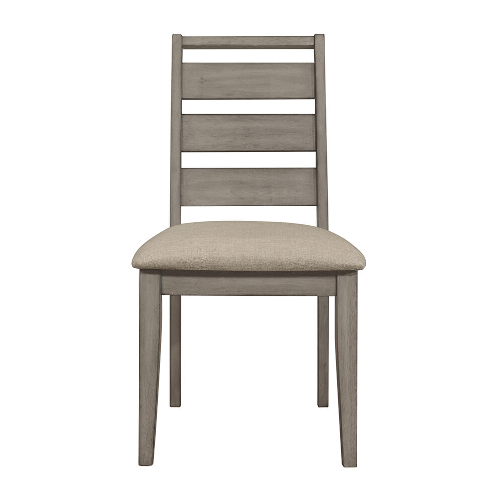 Weathered gray finish side chair by Homelegance