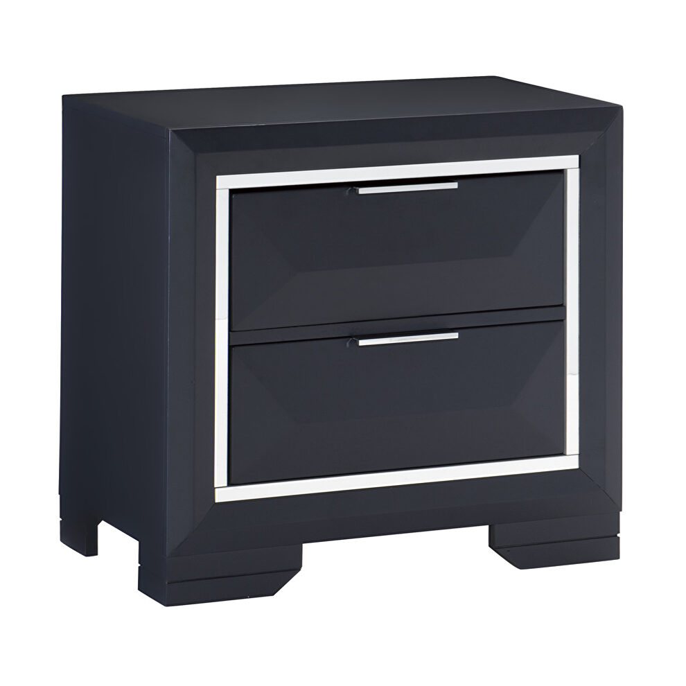 Midnight blue finish nightstand by Homelegance