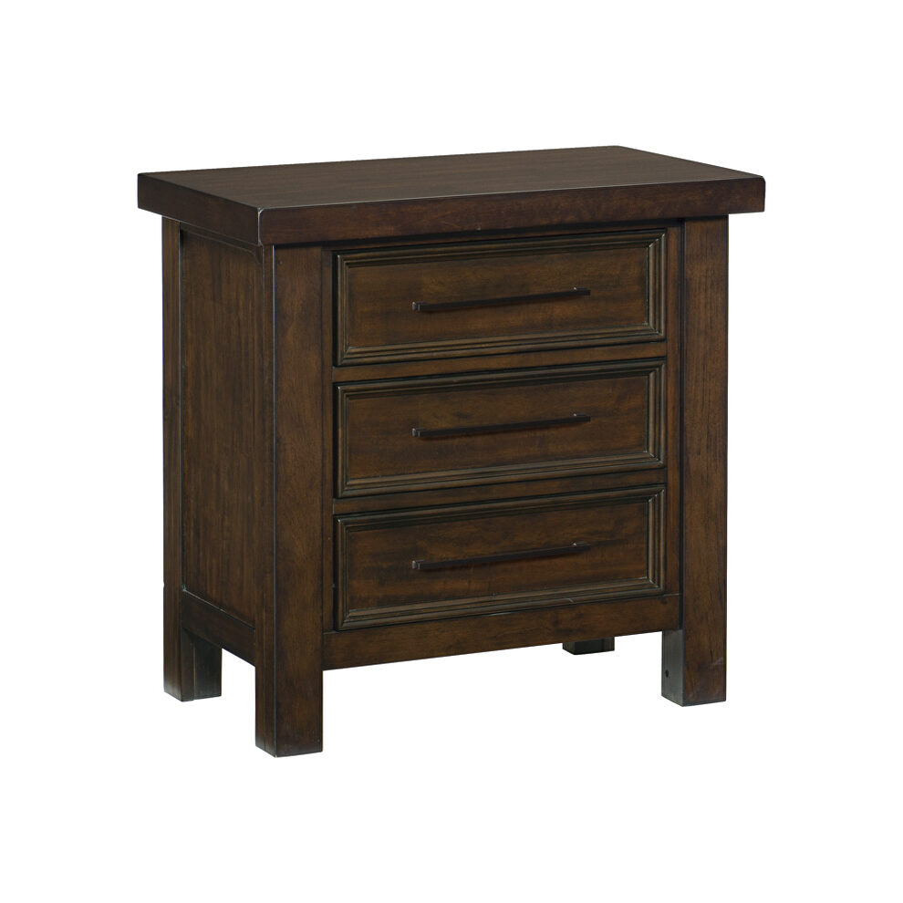 Brown finish nightstand by Homelegance