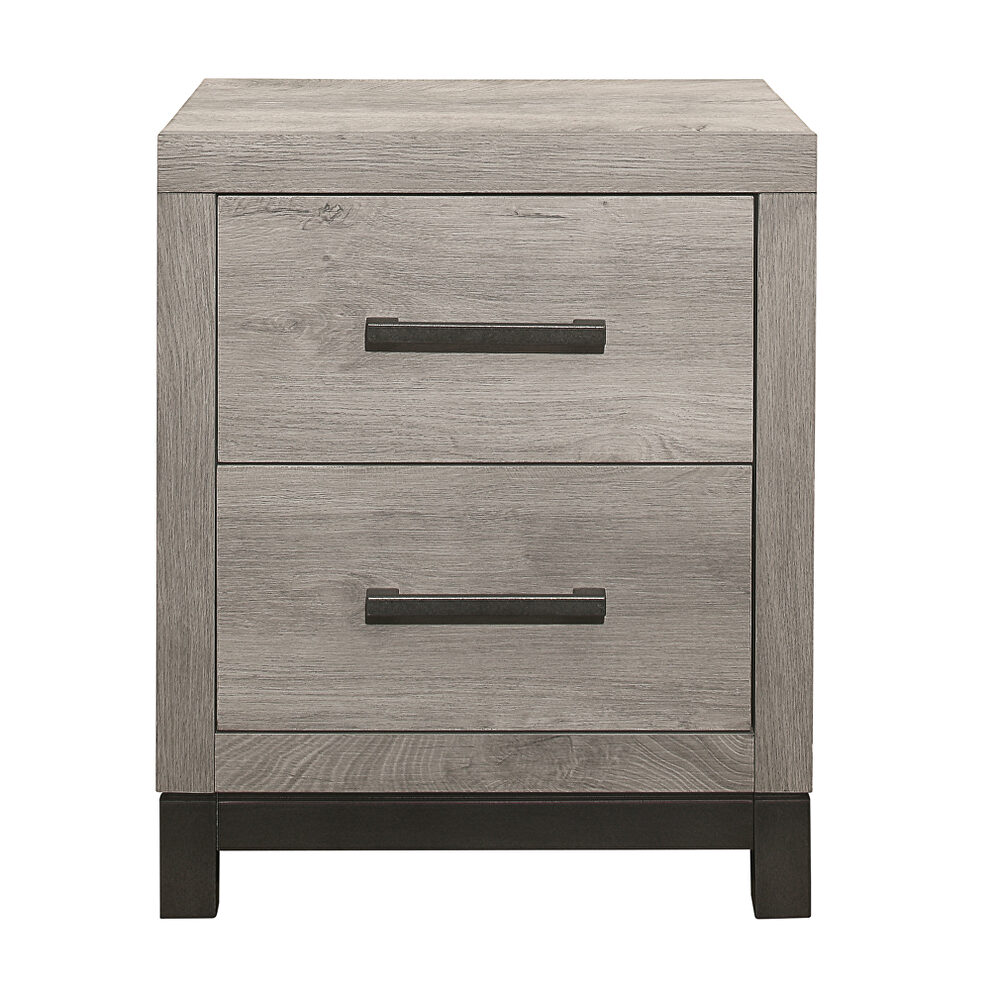 Light gray and gray finish nightstand by Homelegance
