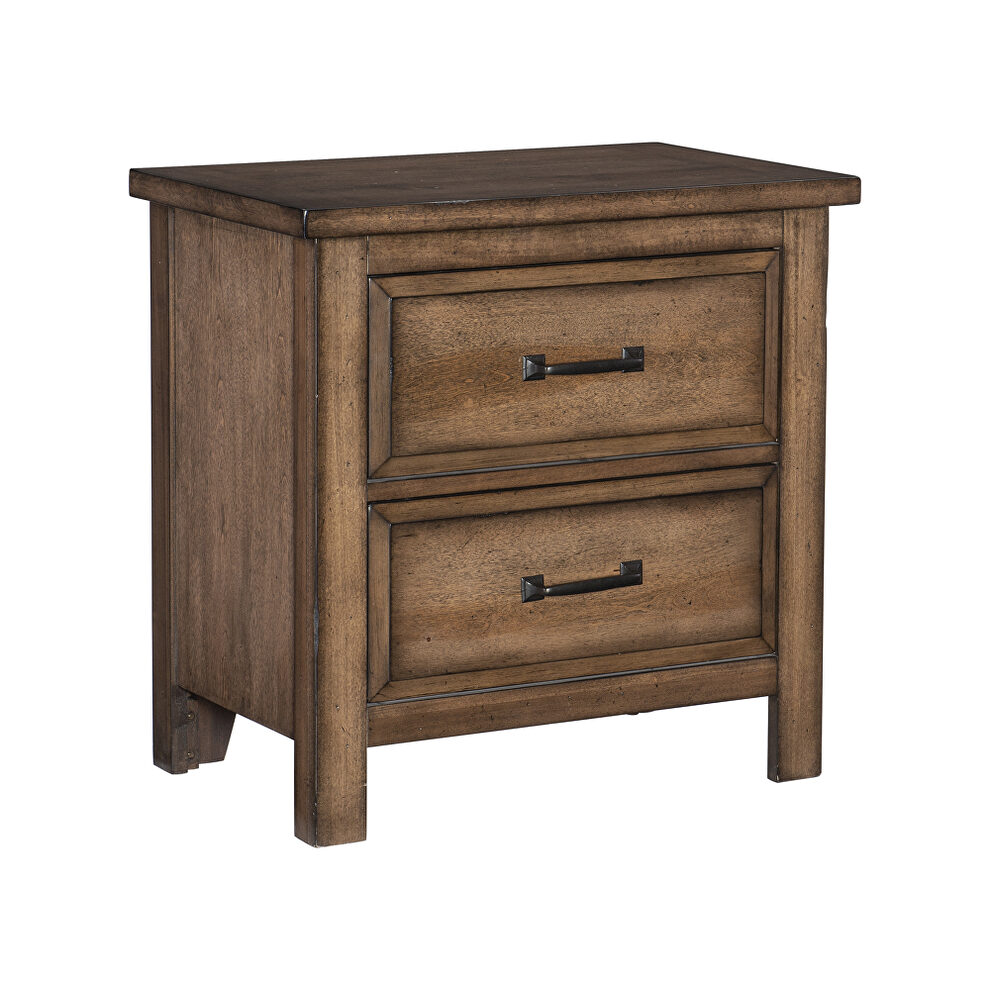Light brown finish nightstand by Homelegance