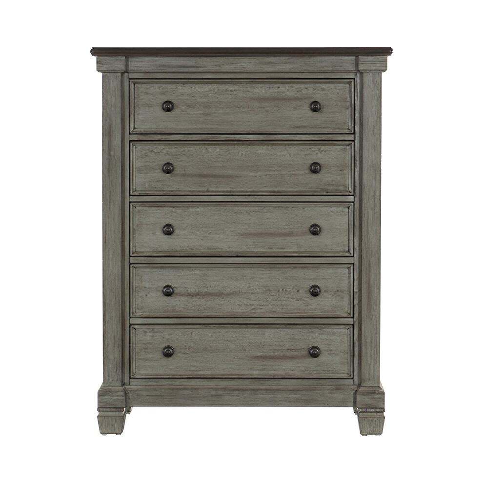 Coffee and antique gray chest by Homelegance