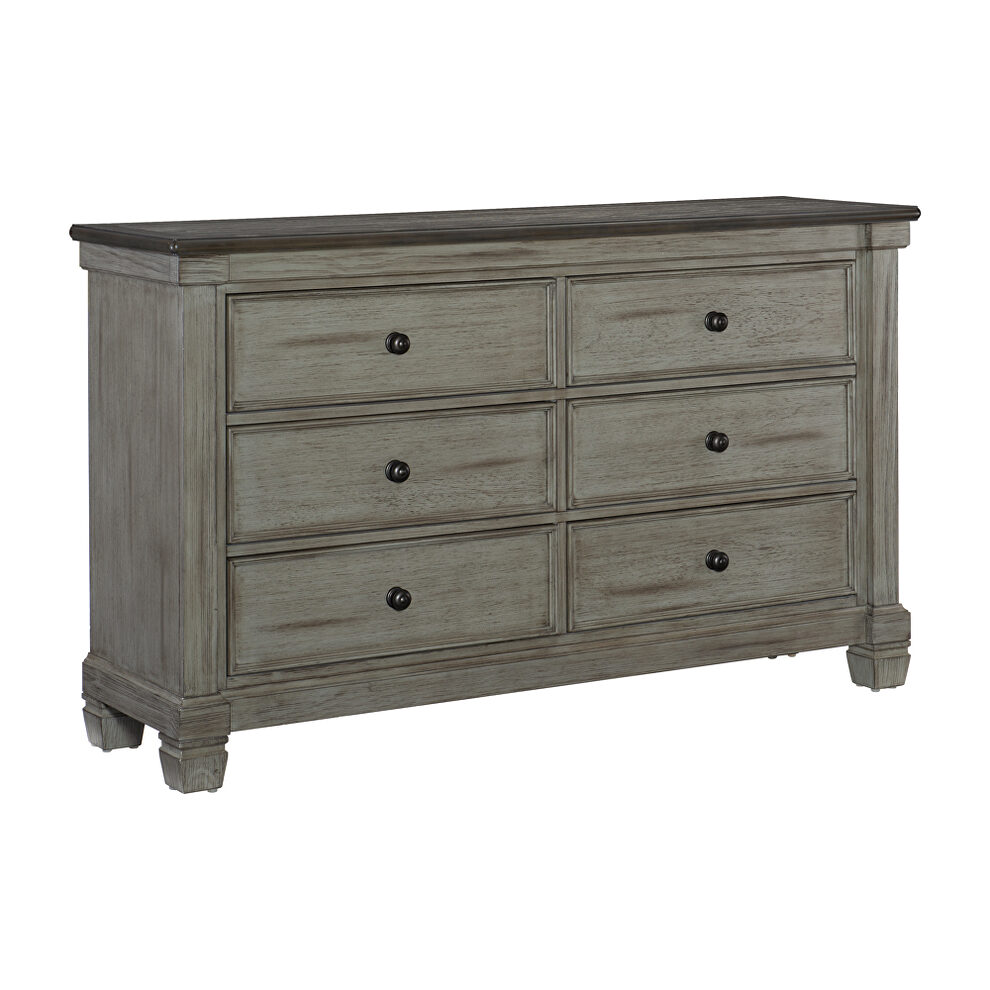 Coffee and antique gray dresser by Homelegance
