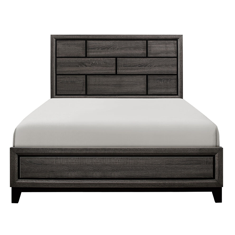 Gray finish modern styling full bed by Homelegance