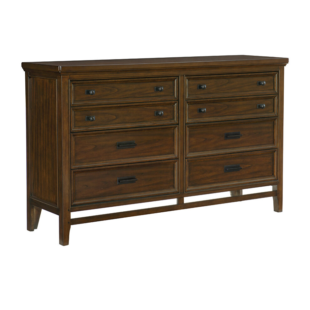 Brown cherry finish classic styling dresser by Homelegance