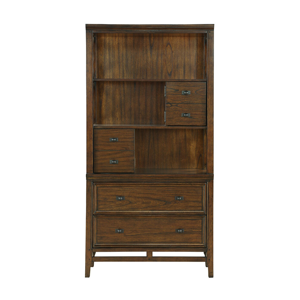 Brown cherry finish bookcase by Homelegance