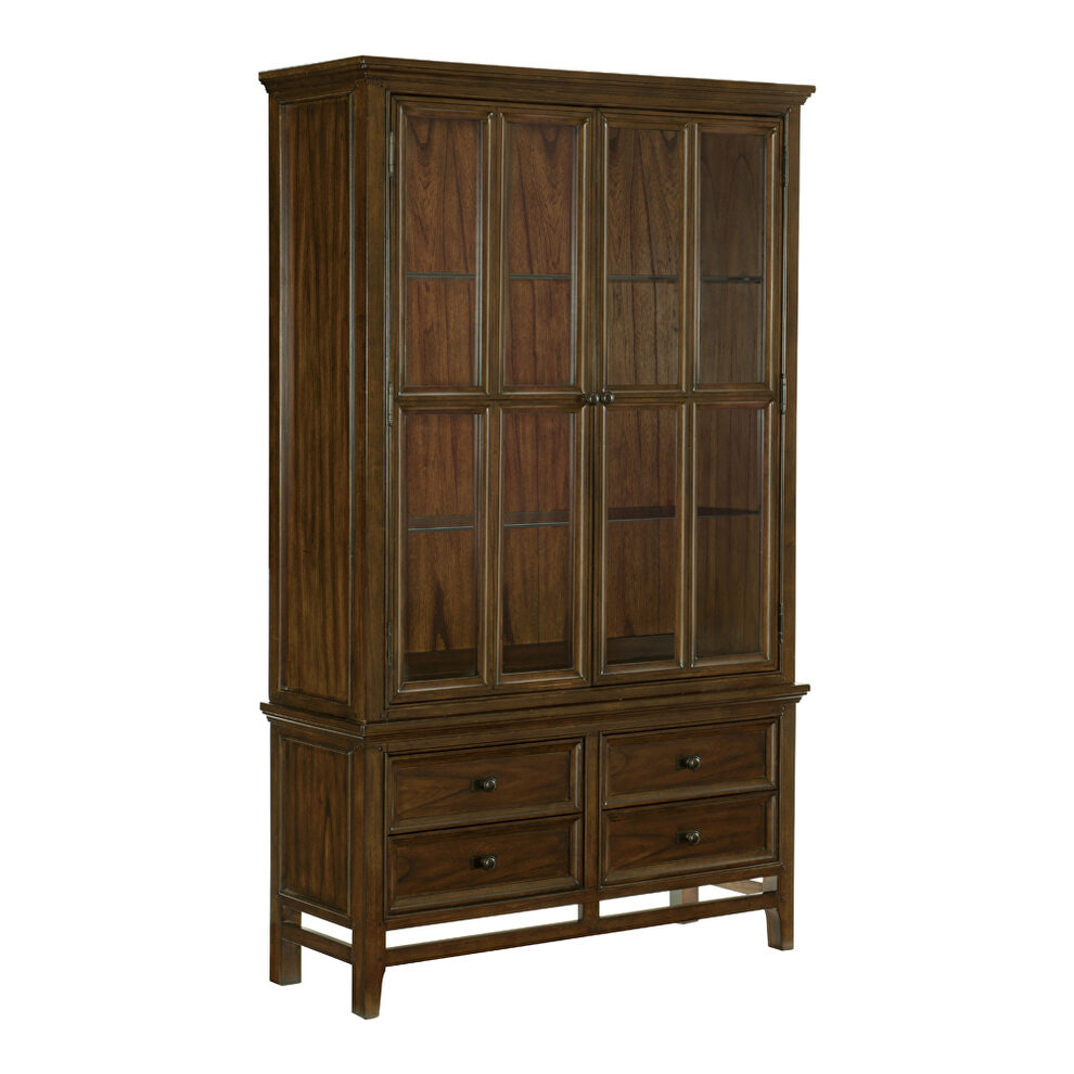 Brown cherry finish buffet & hutch by Homelegance