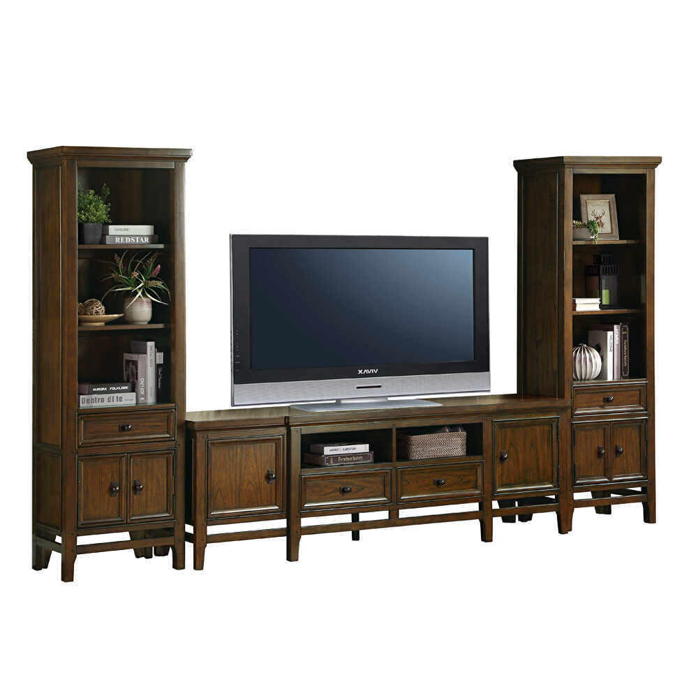 Brown cherry finish TV stand by Homelegance