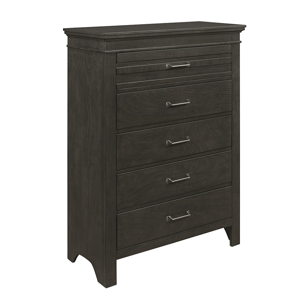 Charcoal gray finish transitional styling chest by Homelegance