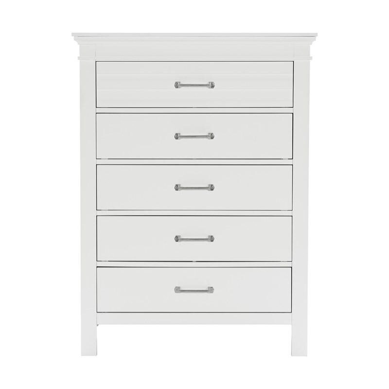 White finish transitional styling chest by Homelegance