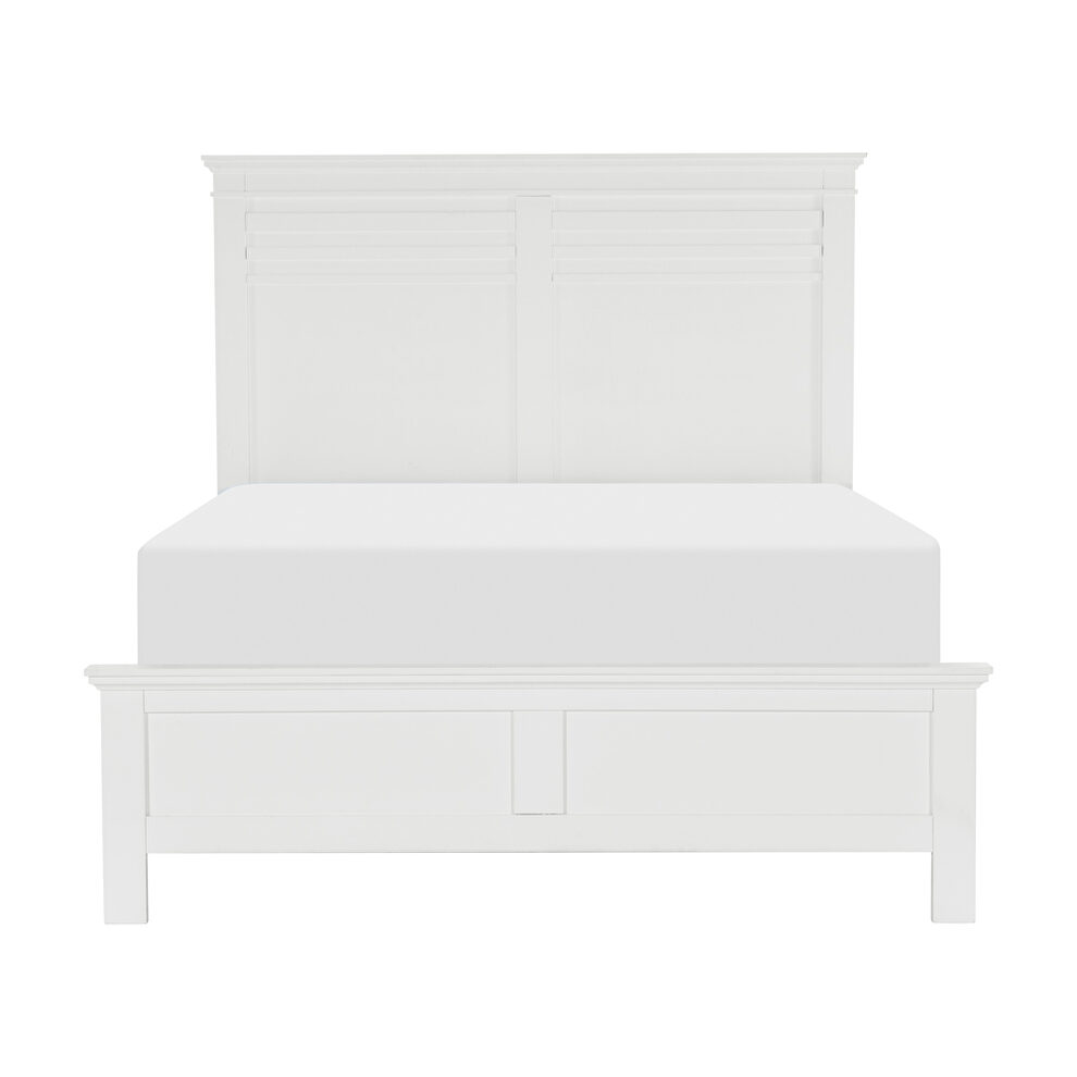 White finish transitional styling full bed by Homelegance