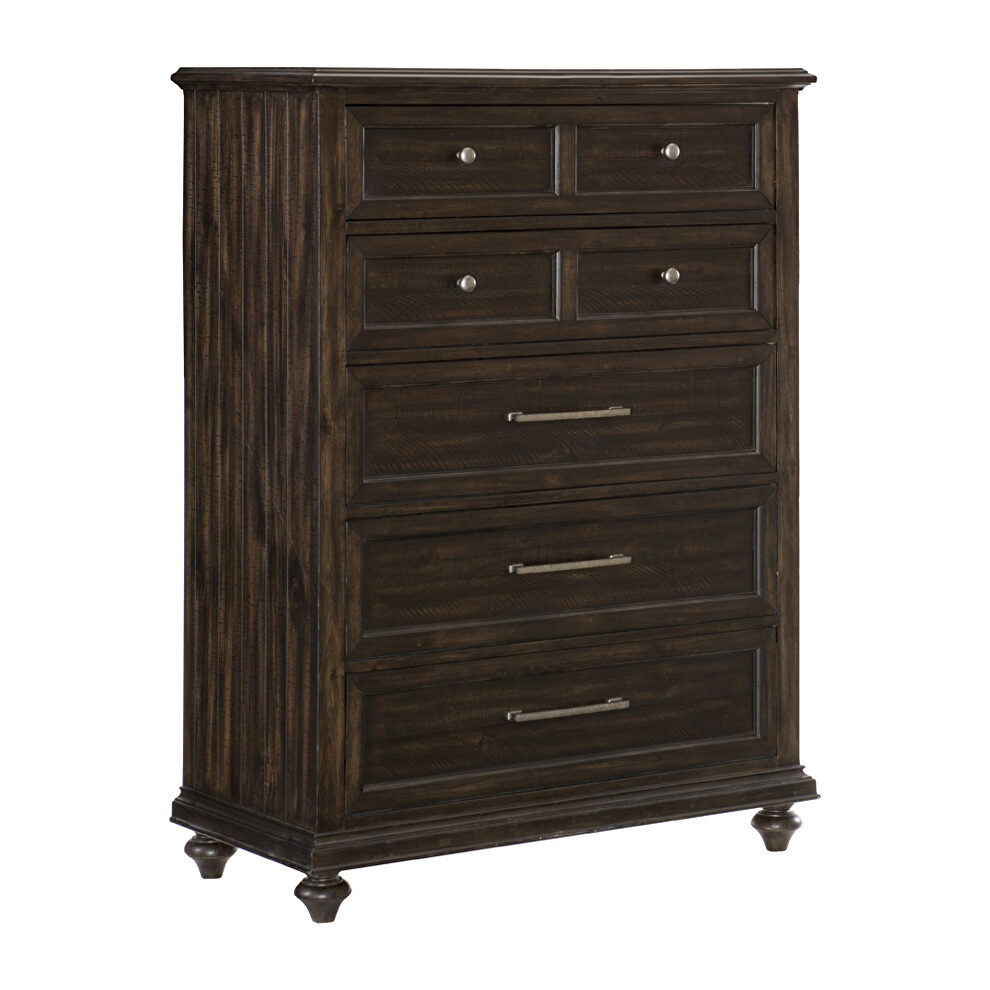 Driftwood charcoal finish solid transitional styling chest by Homelegance