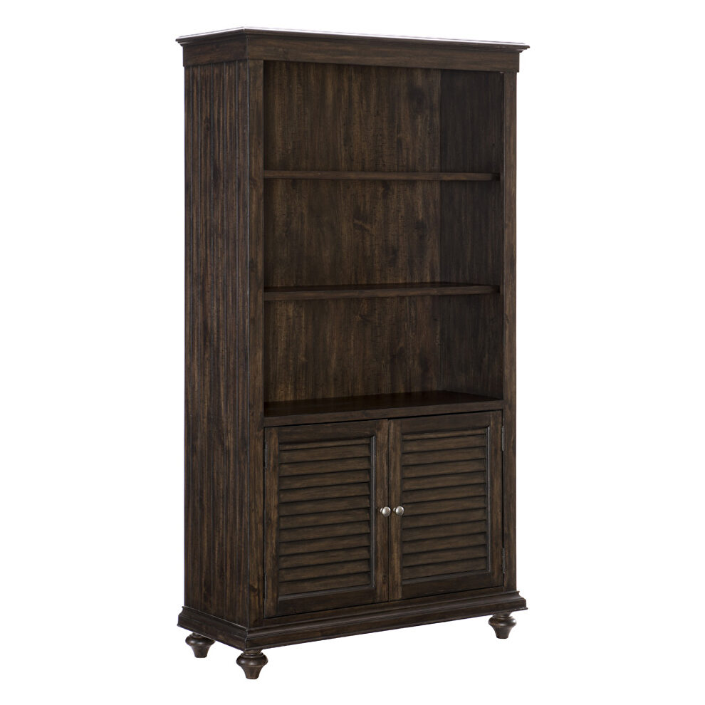 Driftwood charcoal finish bookcase by Homelegance