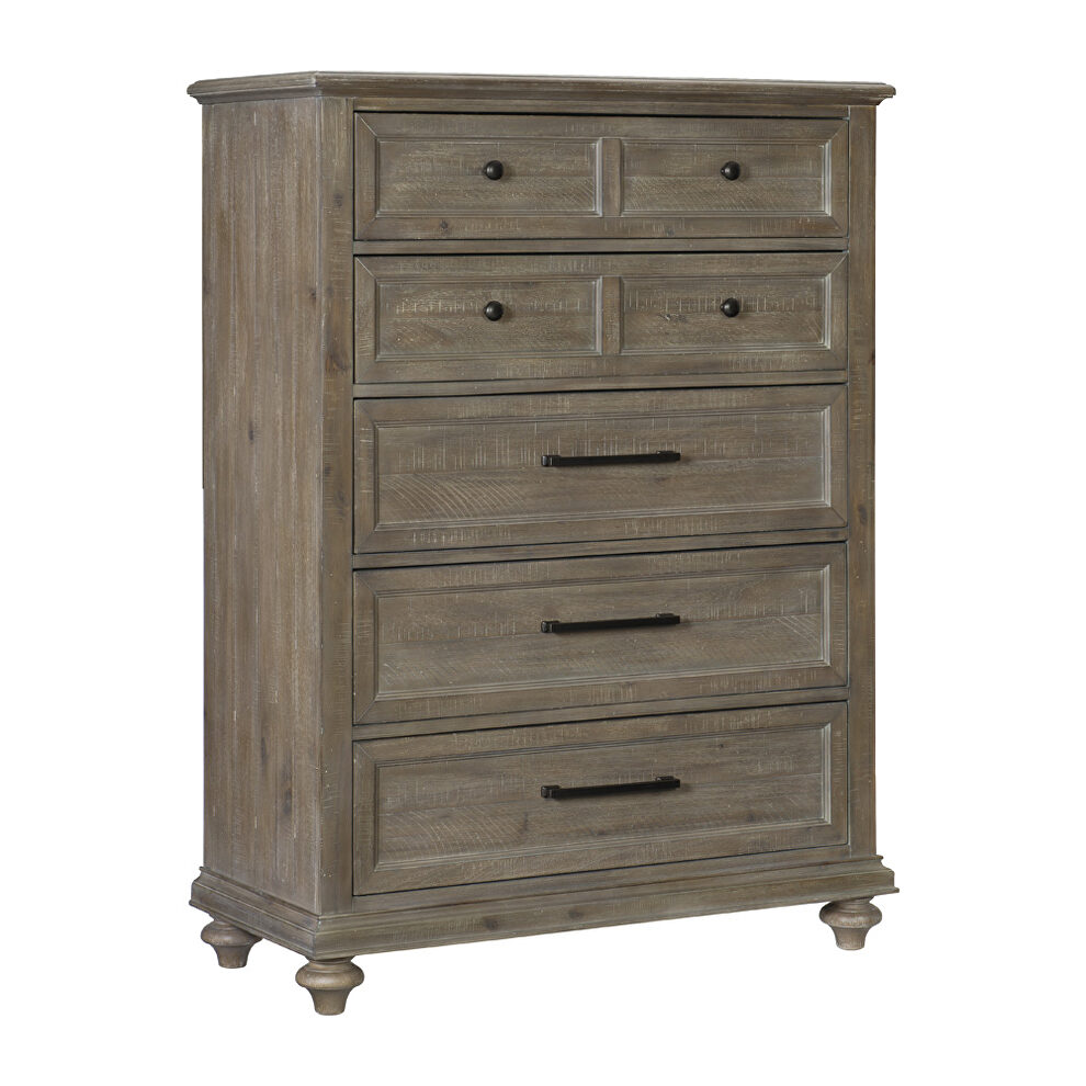Driftwood light brown finish solid transitional styling chest by Homelegance