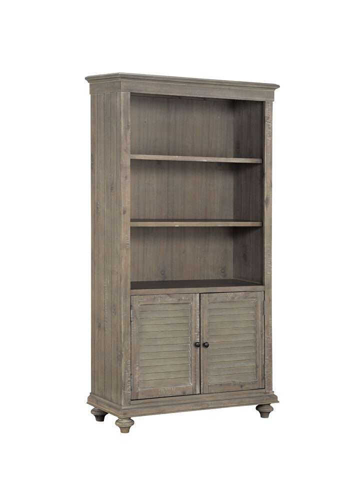 Driftwood light brown finish bookcase by Homelegance