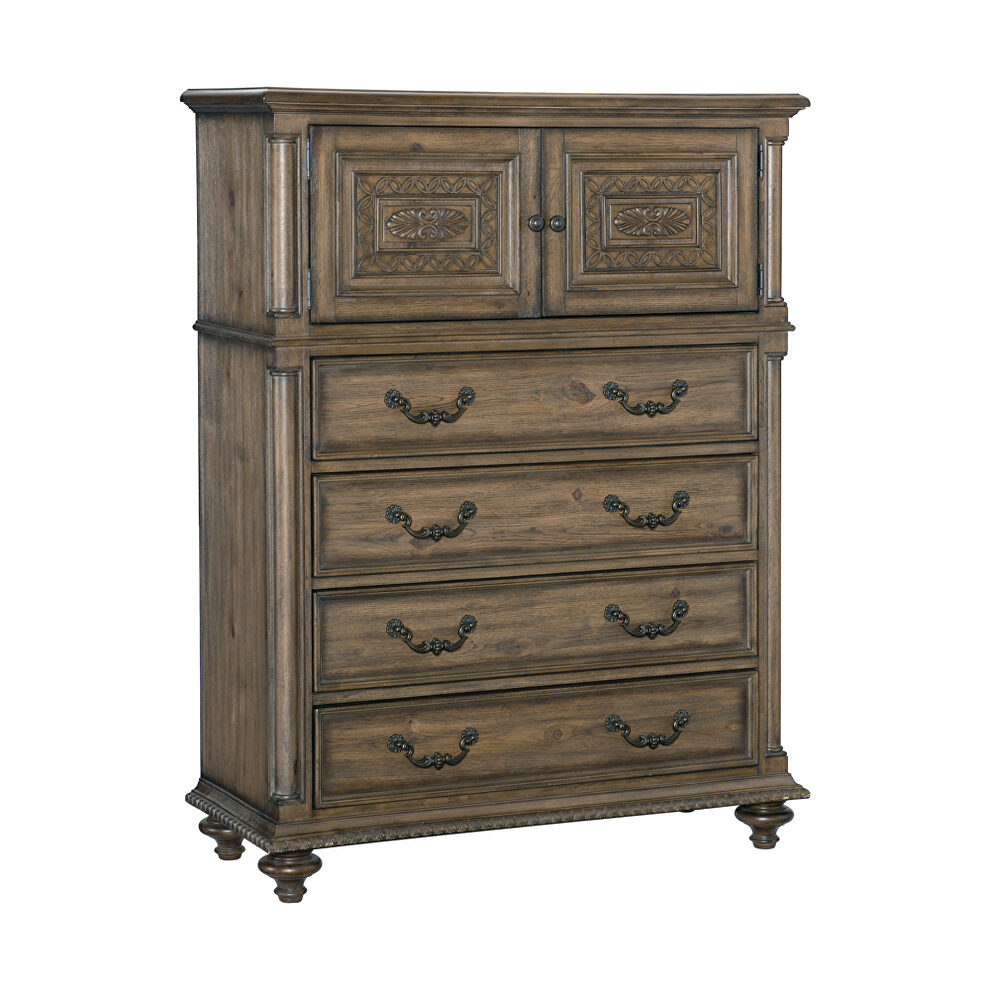 Weathered pecan finish chest by Homelegance