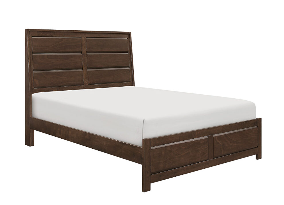 Espresso finish contemporary design eastern king bed by Homelegance