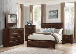 Espresso finish contemporary design queen bed by Homelegance