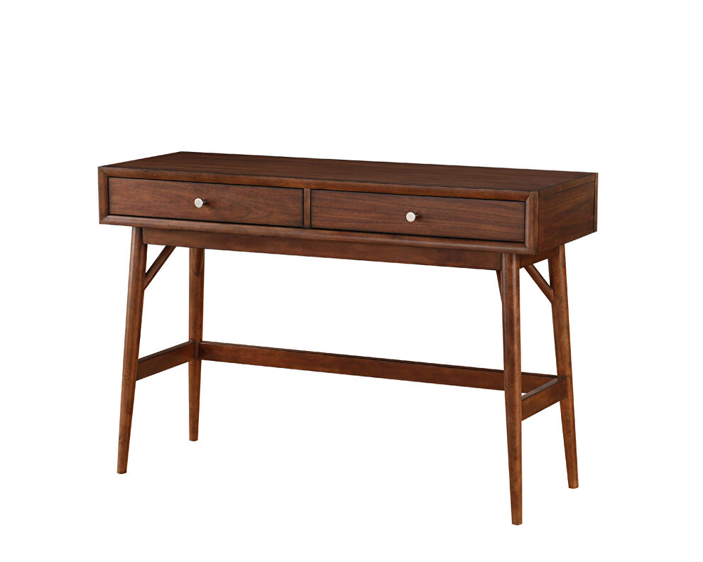 Brown finish retro-modern styling sofa table by Homelegance