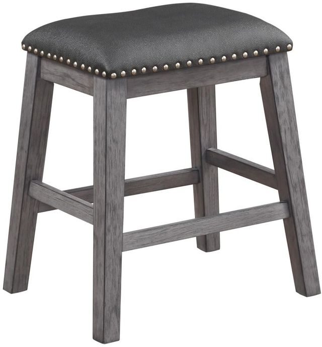 Black faux leather upholstery counter height stool by Homelegance
