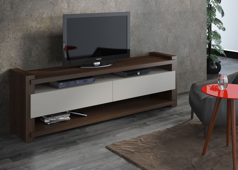 Ultra-modern tv-unit in wenge / off-white by Moe's Home Collection