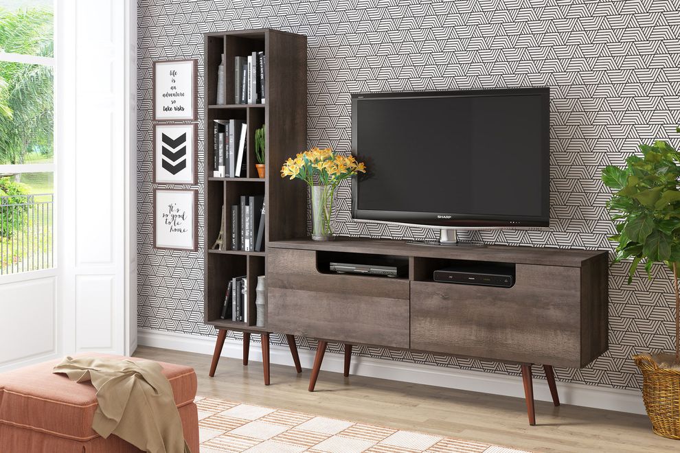 Modern style TV cabinet  in walnut wood by Moe's Home Collection