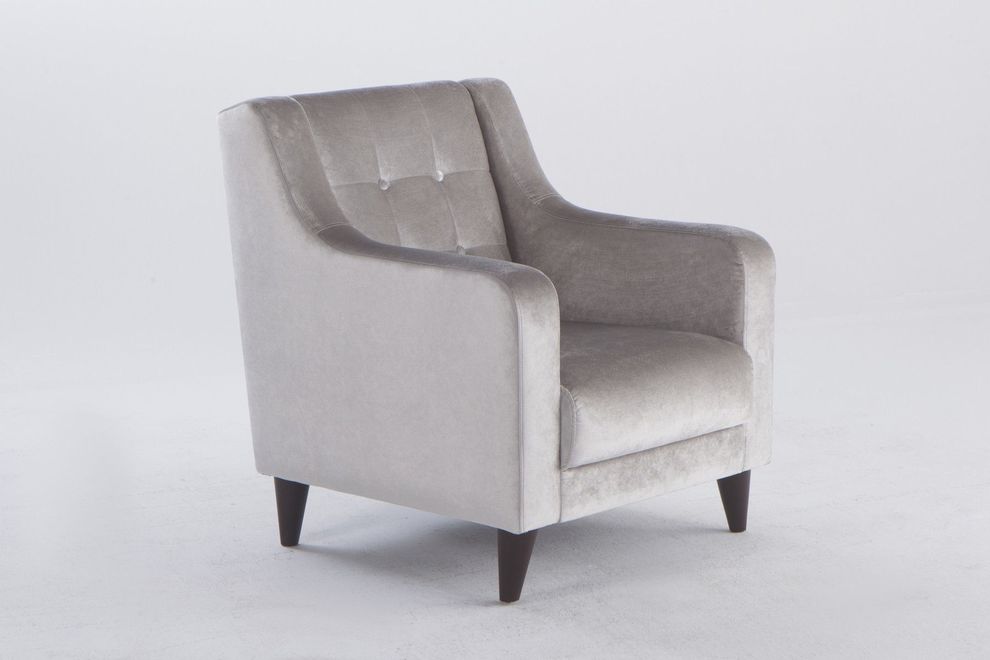 Gray fabric ultra-contemporary living room chair by Istikbal