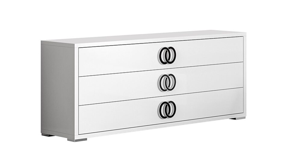White gloss / gray contemporary dresser by J&M