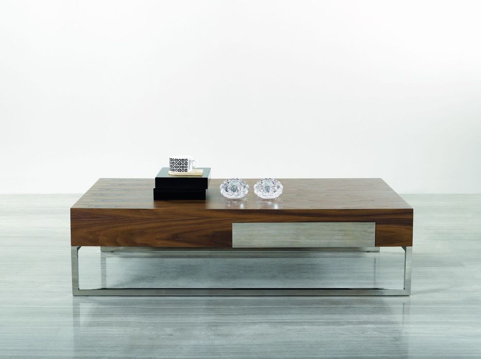Real wood veneer contemporary coffee table by J&M