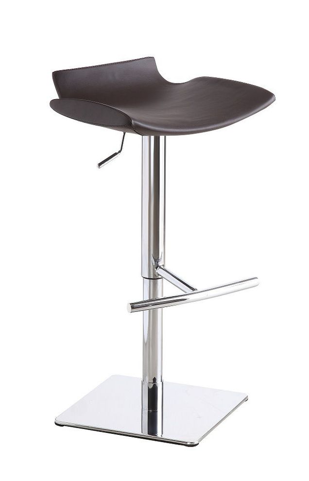 Small bar stool with brown seat by J&M