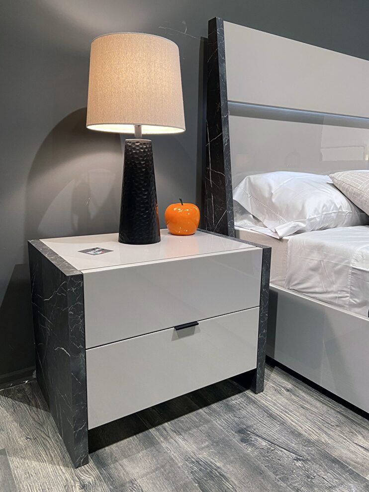 Gray contemporary stylish nightstand by J&M