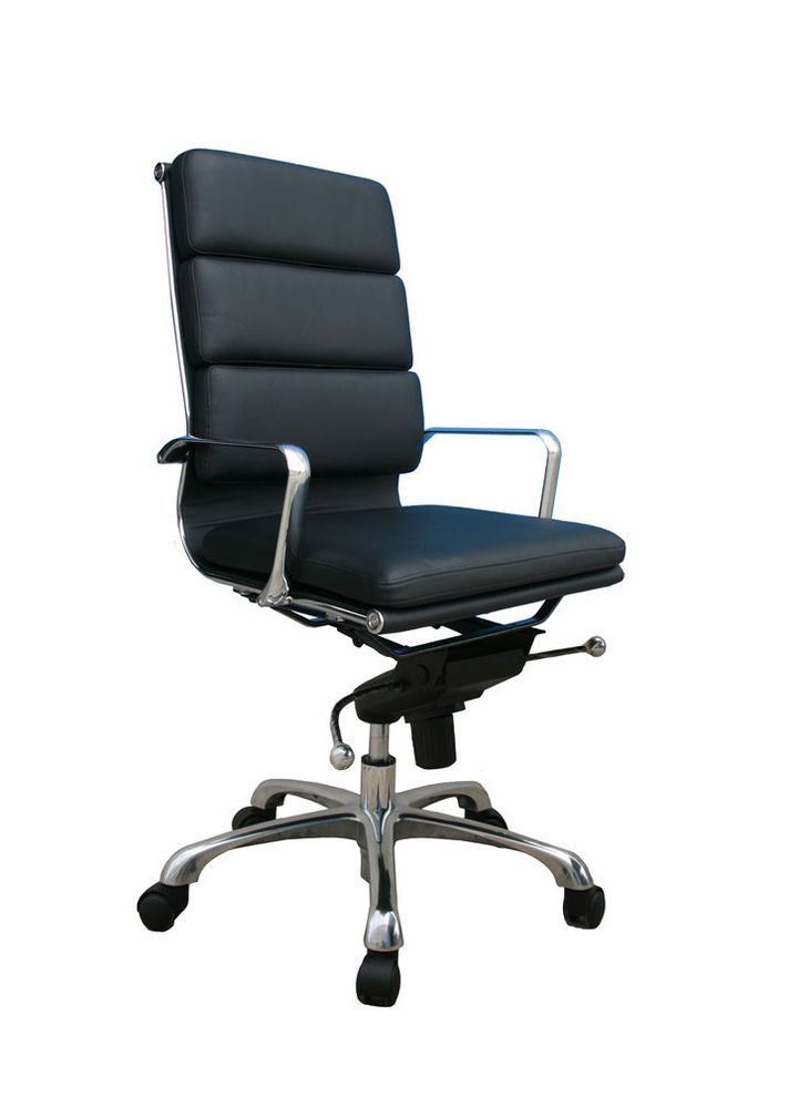 Modern office chair w/ black seat by J&M