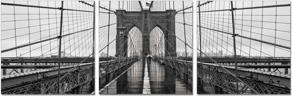 Brooklyn bridge 3pcs premium acrylic wall art by J&M