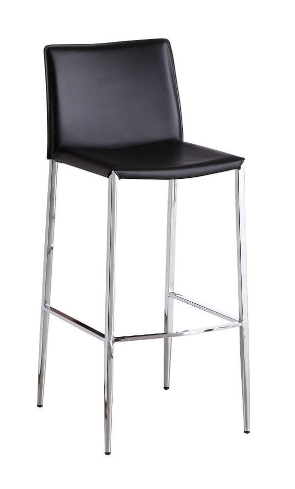 Casual styled bar stool with black seats by J&M