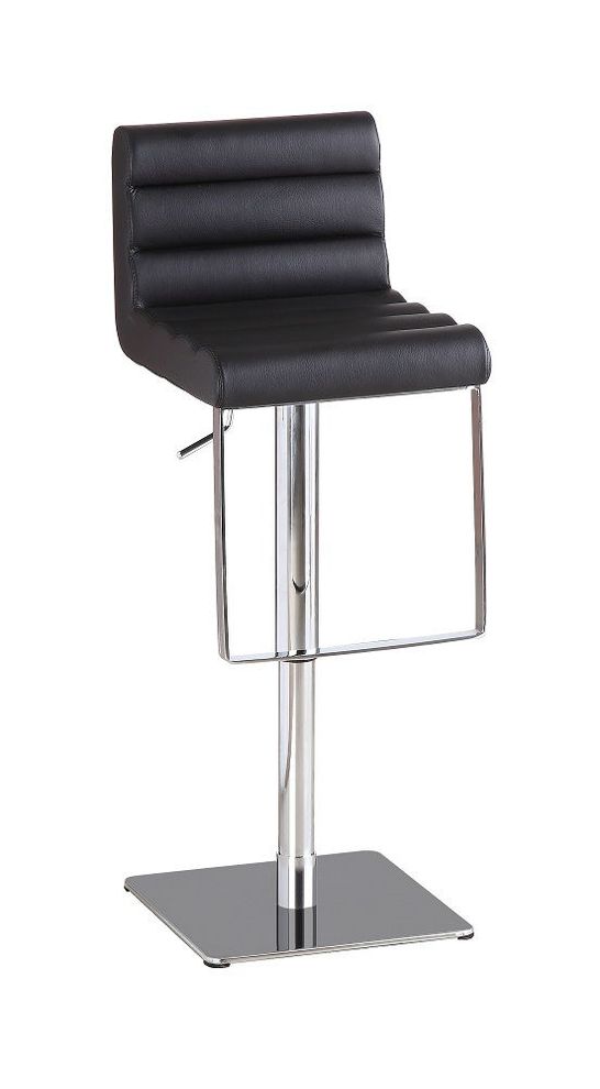 Modern swivel bar stool in black by J&M