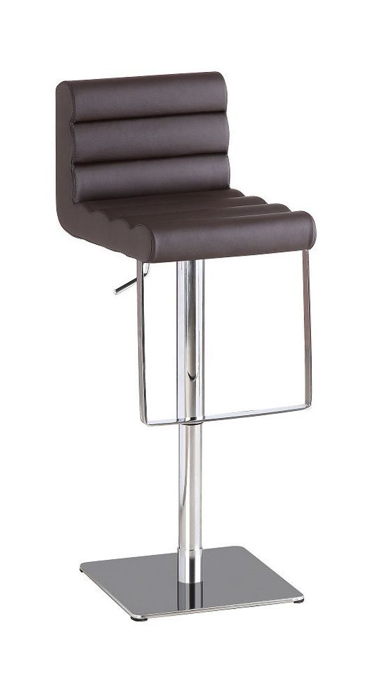 Modern swivel bar stool in brown by J&M