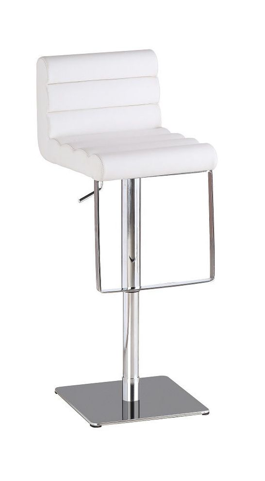 Modern swivel bar stool in white by J&M