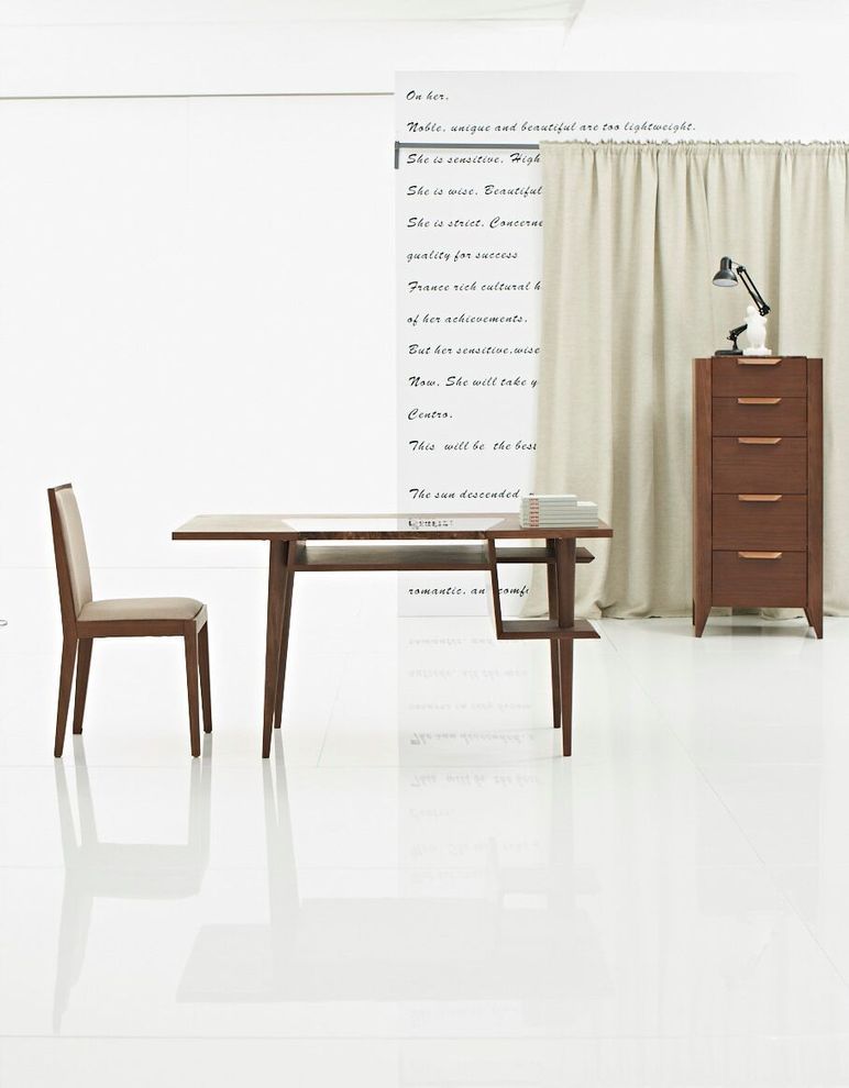 Brown contemporary desk by J&M