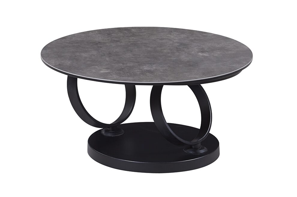 Rotating ceramic coffee table by J&M