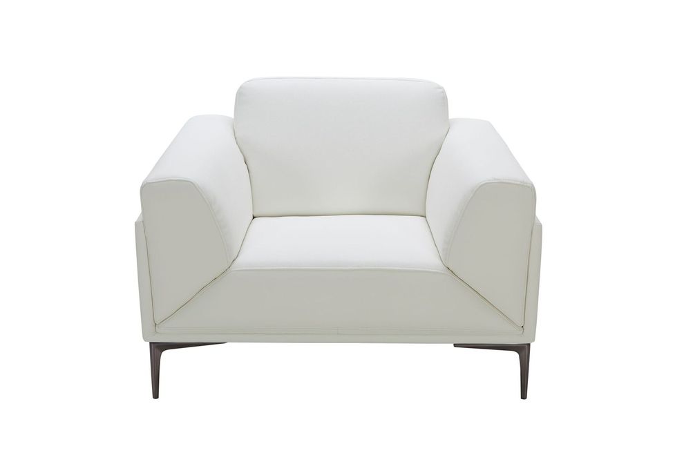 White leather ultra-modern chair by J&M