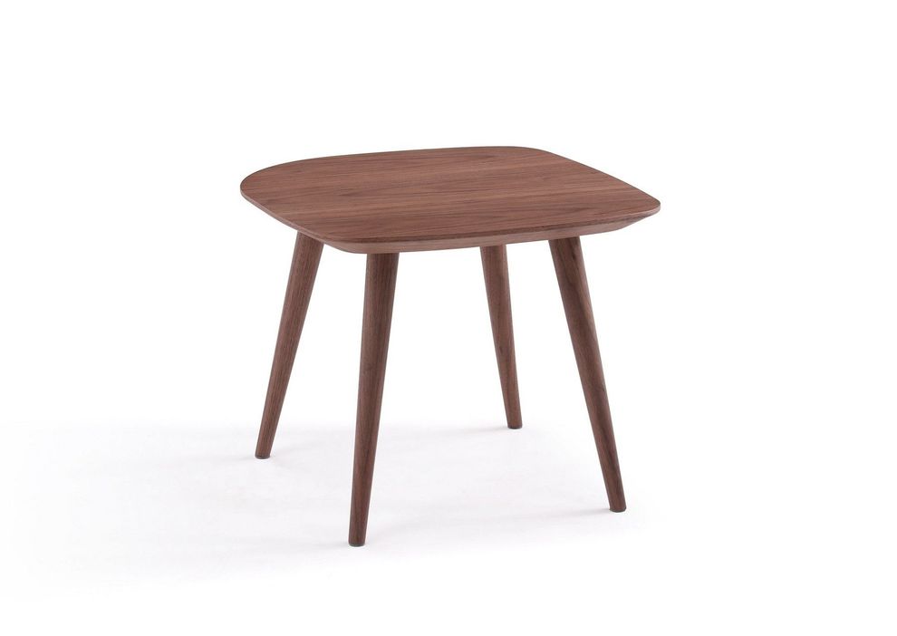 Rich warm walnut finish end table by J&M