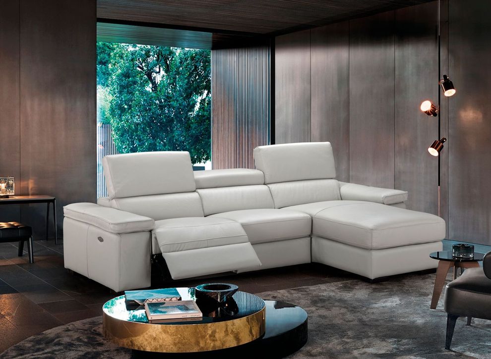 Premium leather power recliner sectional sofa by J&M