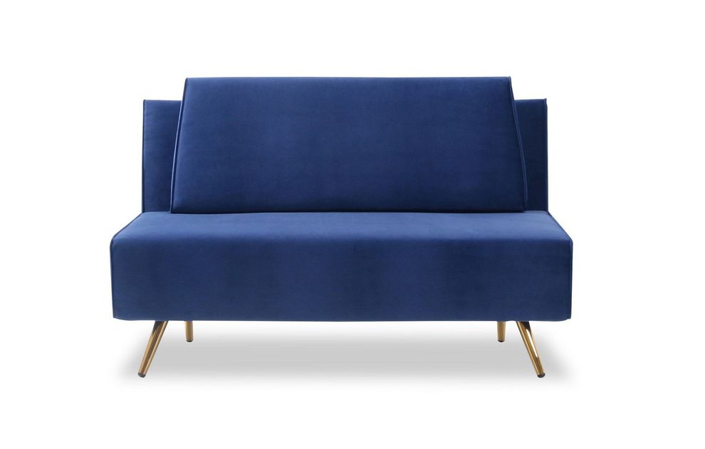Royal blue microfiber upholstery sofa bed by J&M