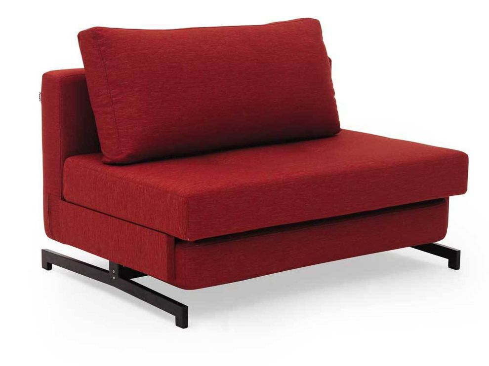 Contemporary sleeper sofa bed loveseat in red by J&M