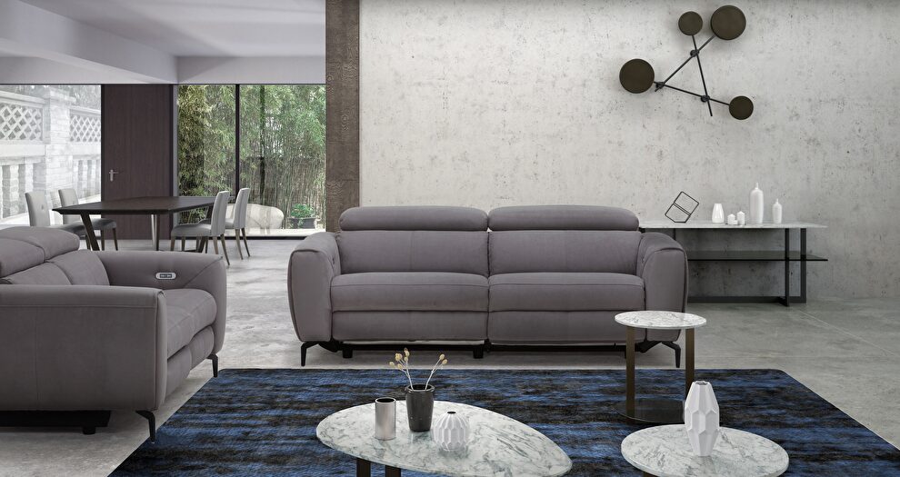 Premium fabric power motion sofa by J&M