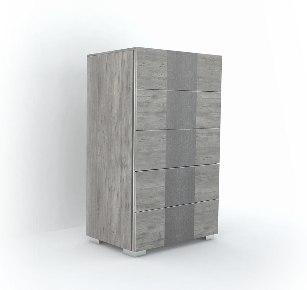 Italian-made modern gray finish chest by J&M