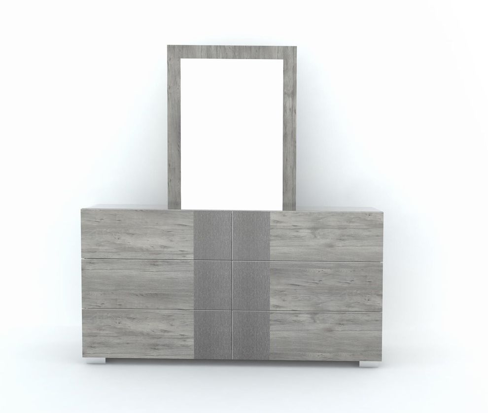 Italian-made modern gray finish dresser by J&M
