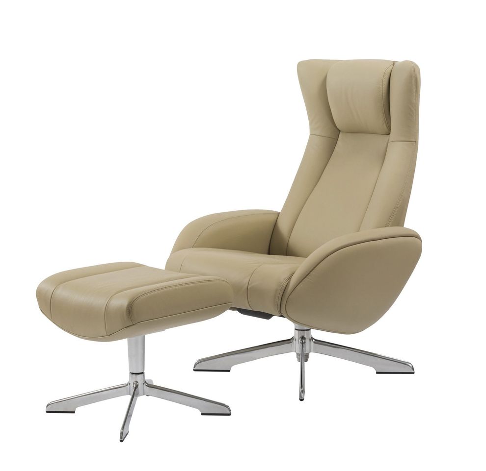 Recliner leisure lounger chair + ottoman set in nomad by J&M