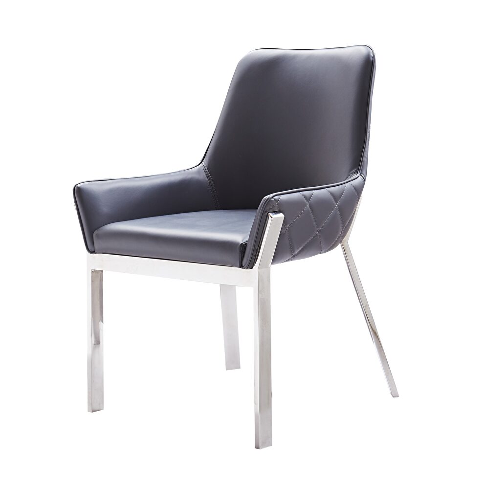 Stylish gray contemporary dining chair by J&M