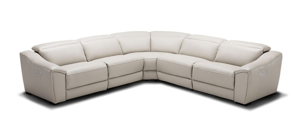 Premium Italian leather motion sectional sofa by J&M